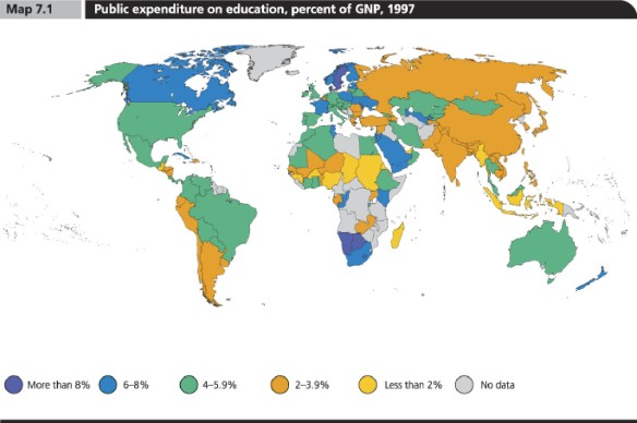  06 Public expenditure on education - Map E 